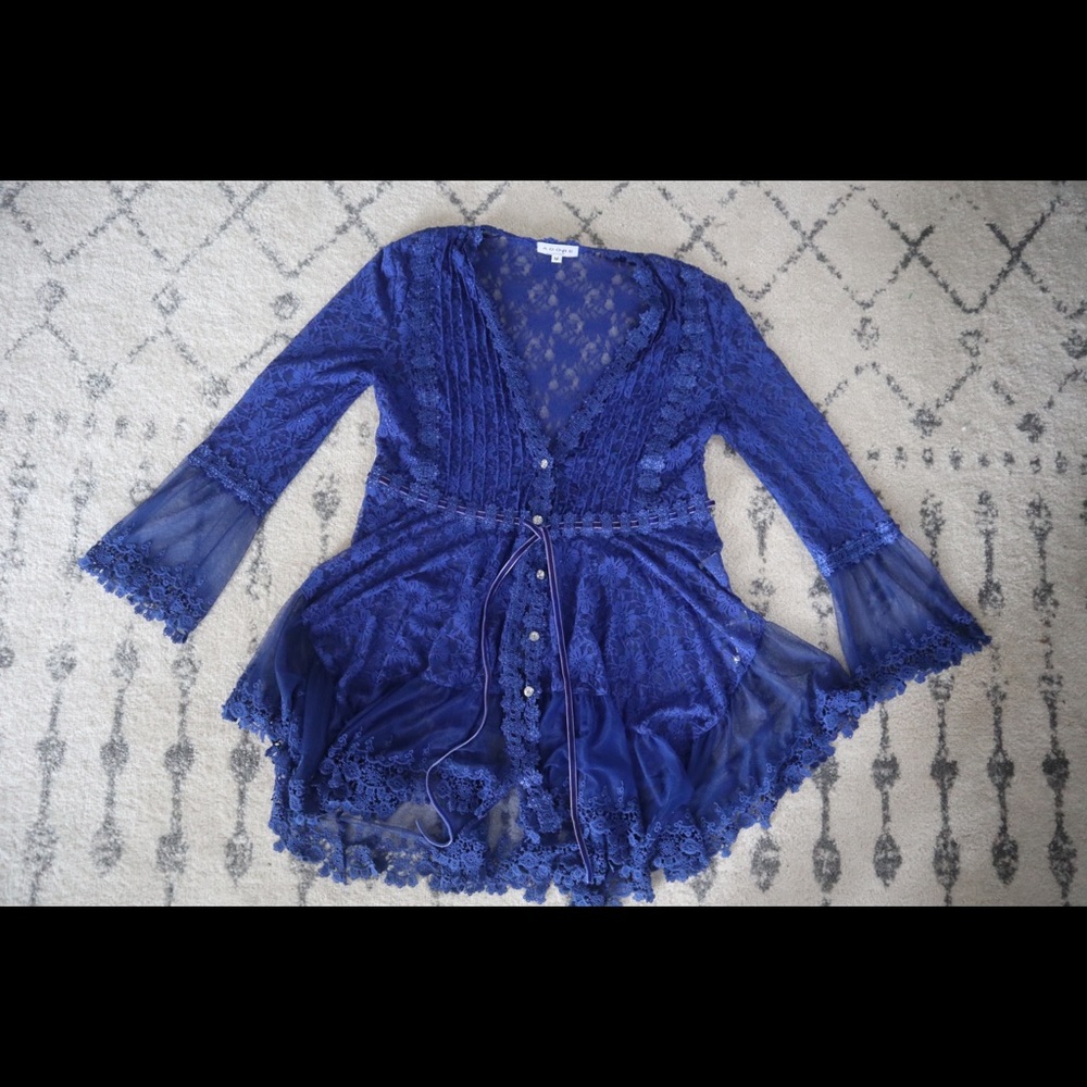Adore Blue Lace Kimono
